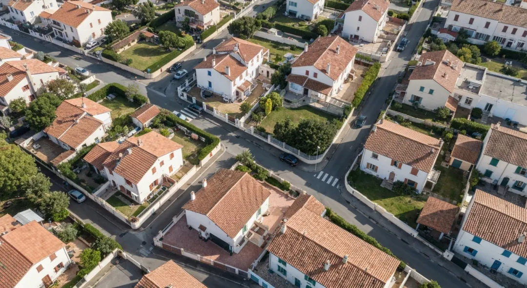 quartier-toulon-ouest-cambriolages Quartier résidentiel de Toulon Ouest vu du ciel, zone à protéger contre les cambriolages
